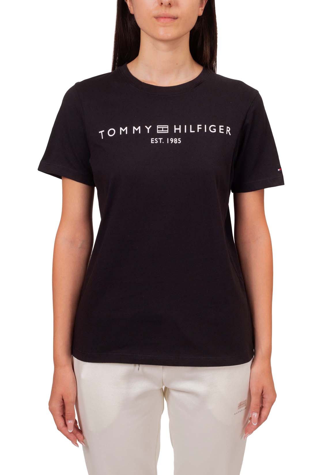 TOMMY HILFIGER - Women's regular logo T-shirt - Size XL-75