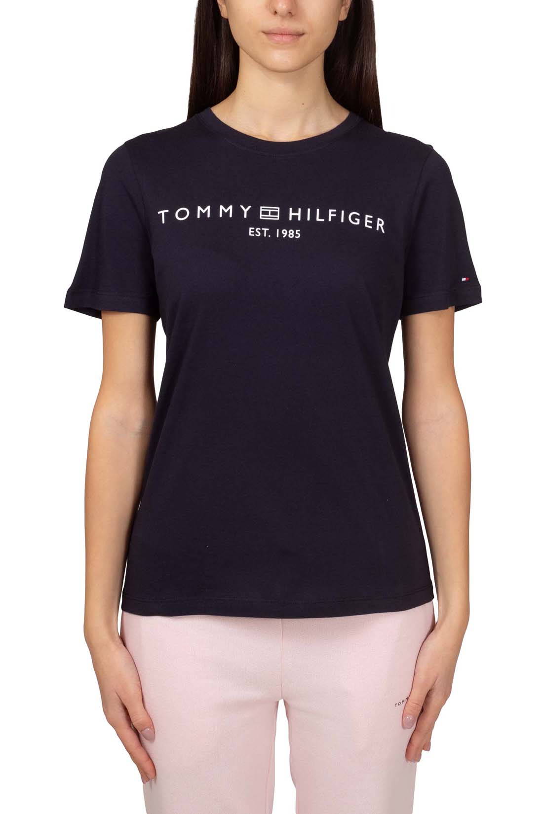 TOMMY HILFIGER - Women's regular logo T-shirt - Size XL-9