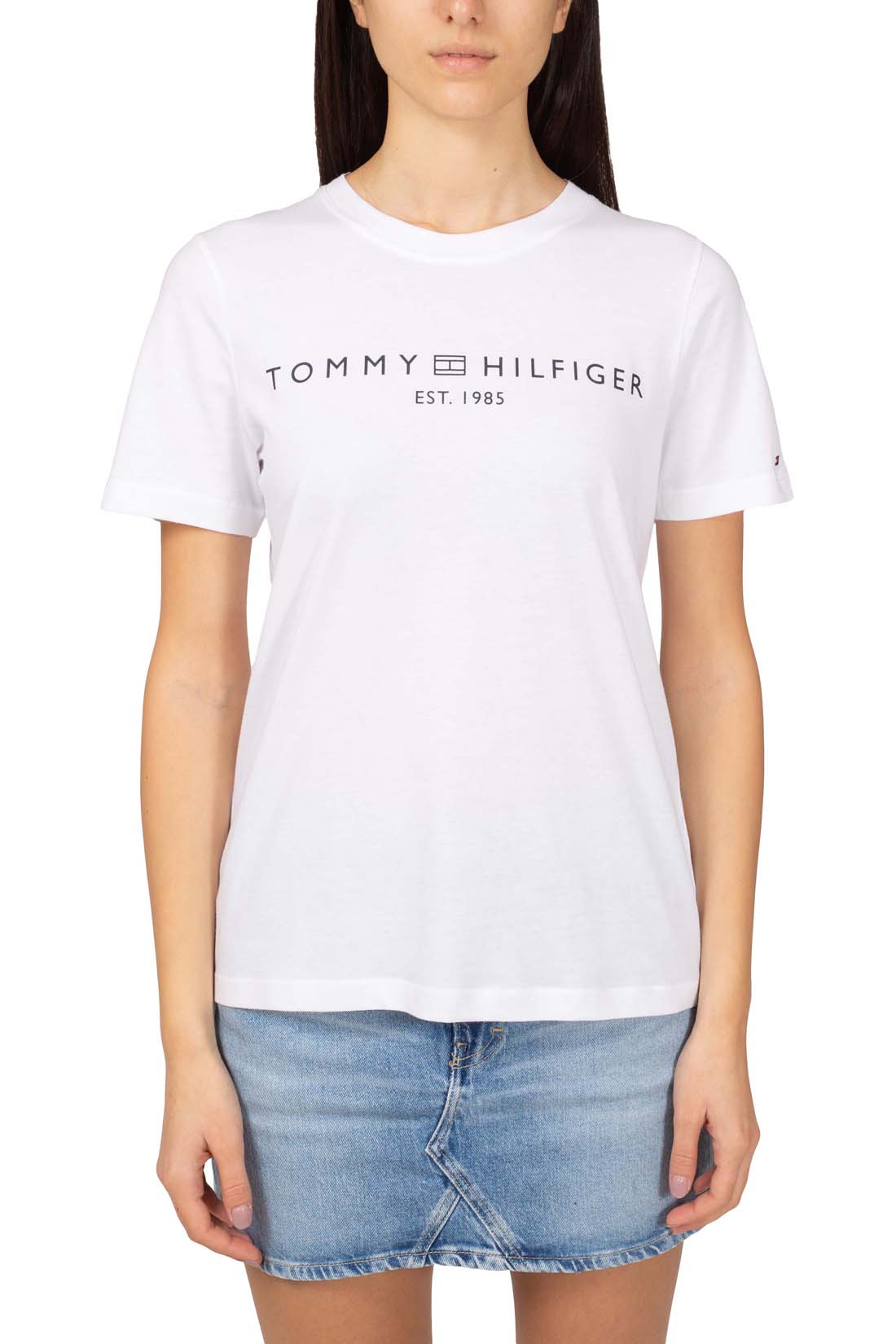 TOMMY HILFIGER - Women's regular logo T-shirt - Size XL-37