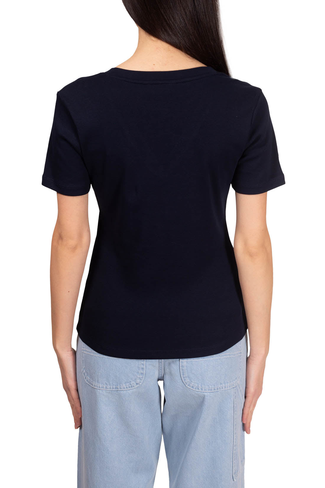 TOMMY HILFIGER - Women's slim T-shirt with v-neck  - Size XL-2