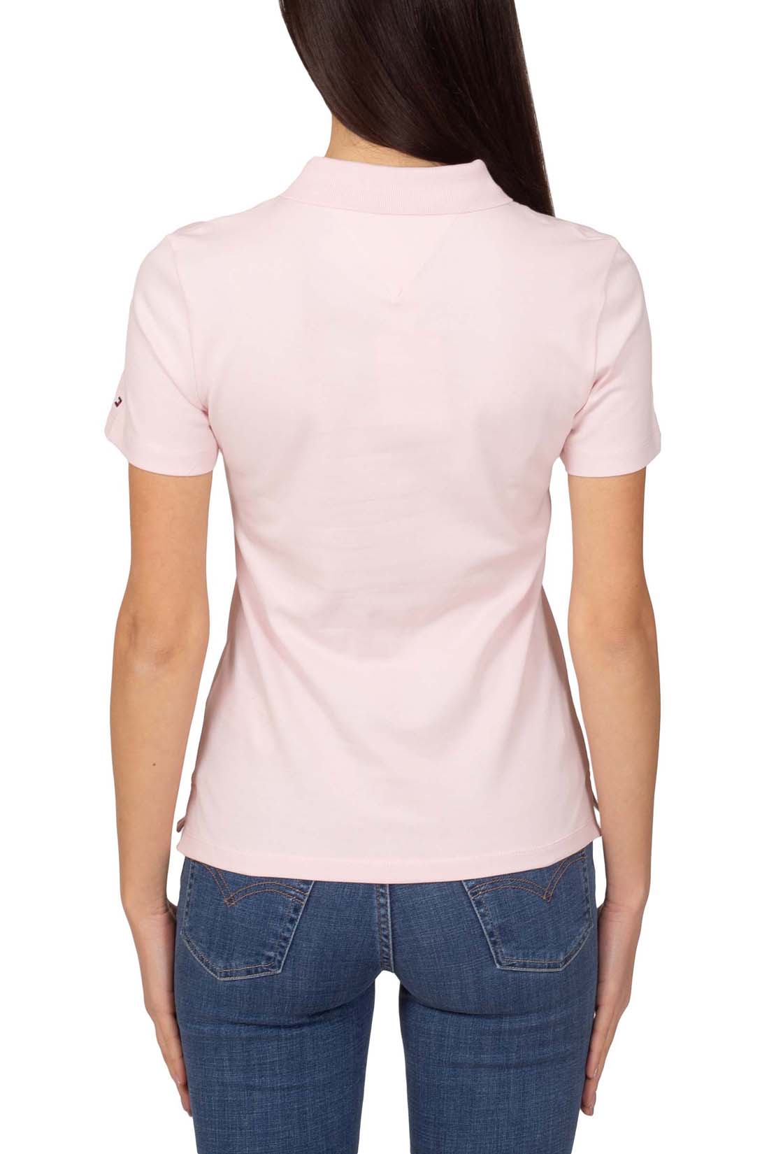 TOMMY HILFIGER - Women's slim polo shirt with small logo-6