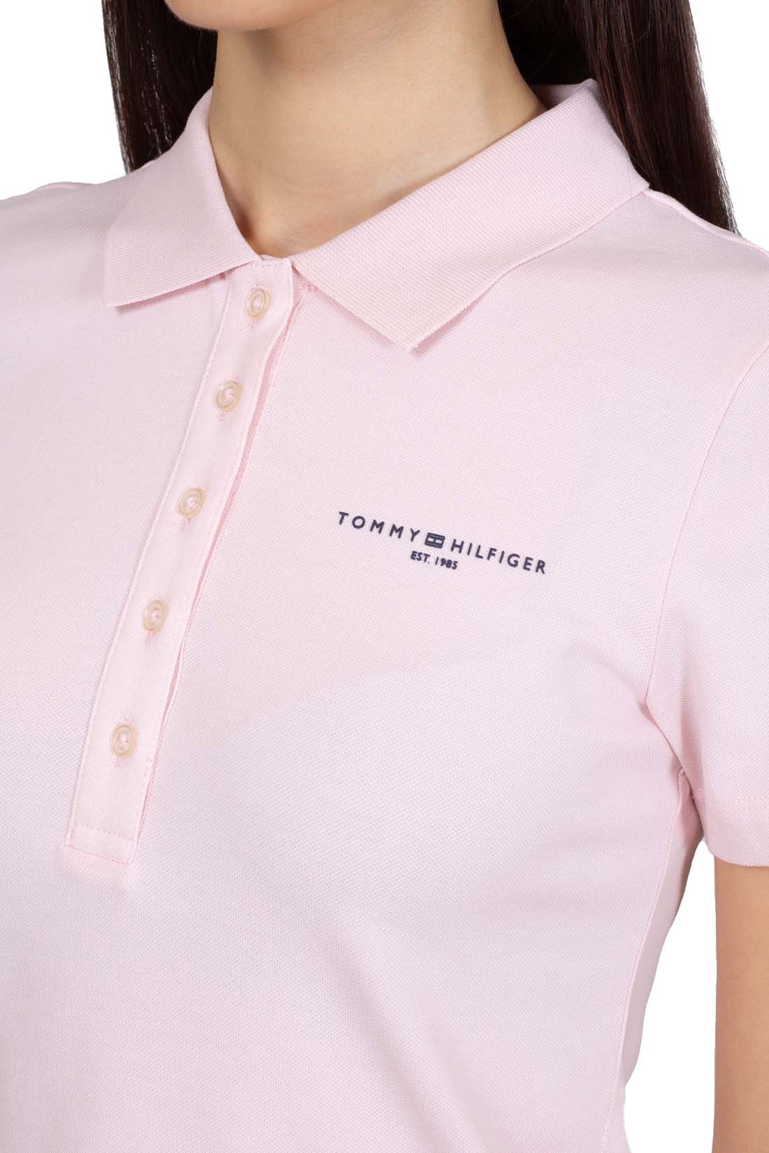 TOMMY HILFIGER - Women's slim polo shirt with small logo-8