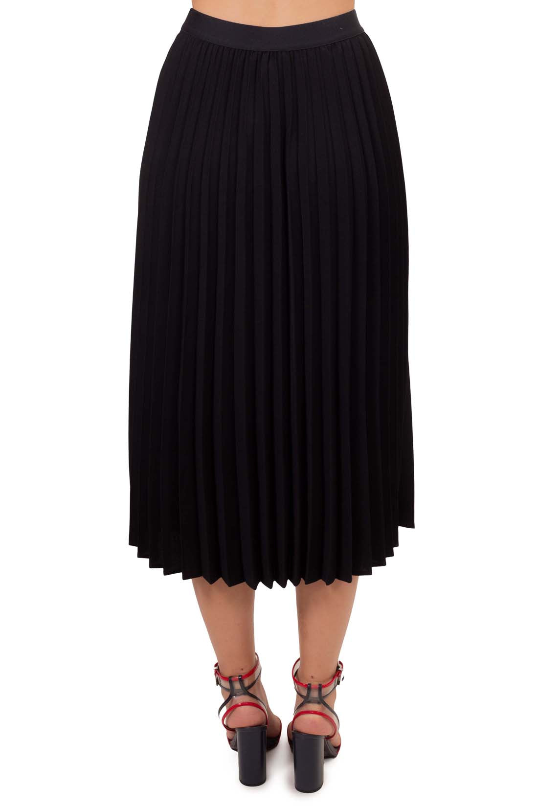 TOMMY HILFIGER - Women's pleated midi skirt with elasticated waist-7