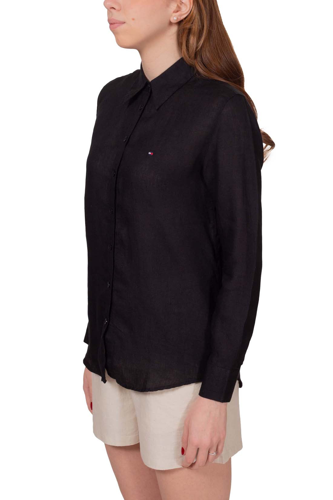 TOMMY HILFIGER - Women's relaxed linen shirt  - Size 36-3