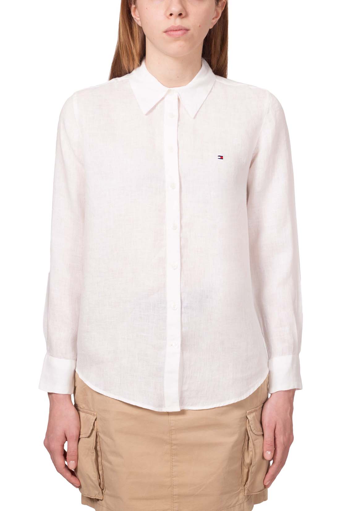 TOMMY HILFIGER - Women's relaxed linen shirt  - Size 36-5