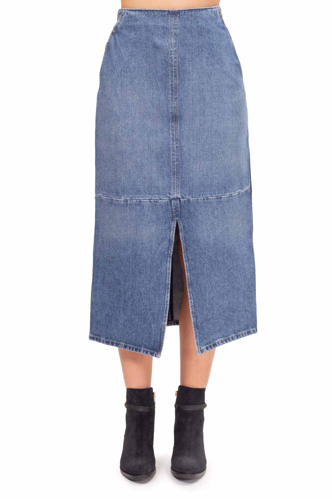TOMMY HILFIGER - Women's midi skirt with slit-9