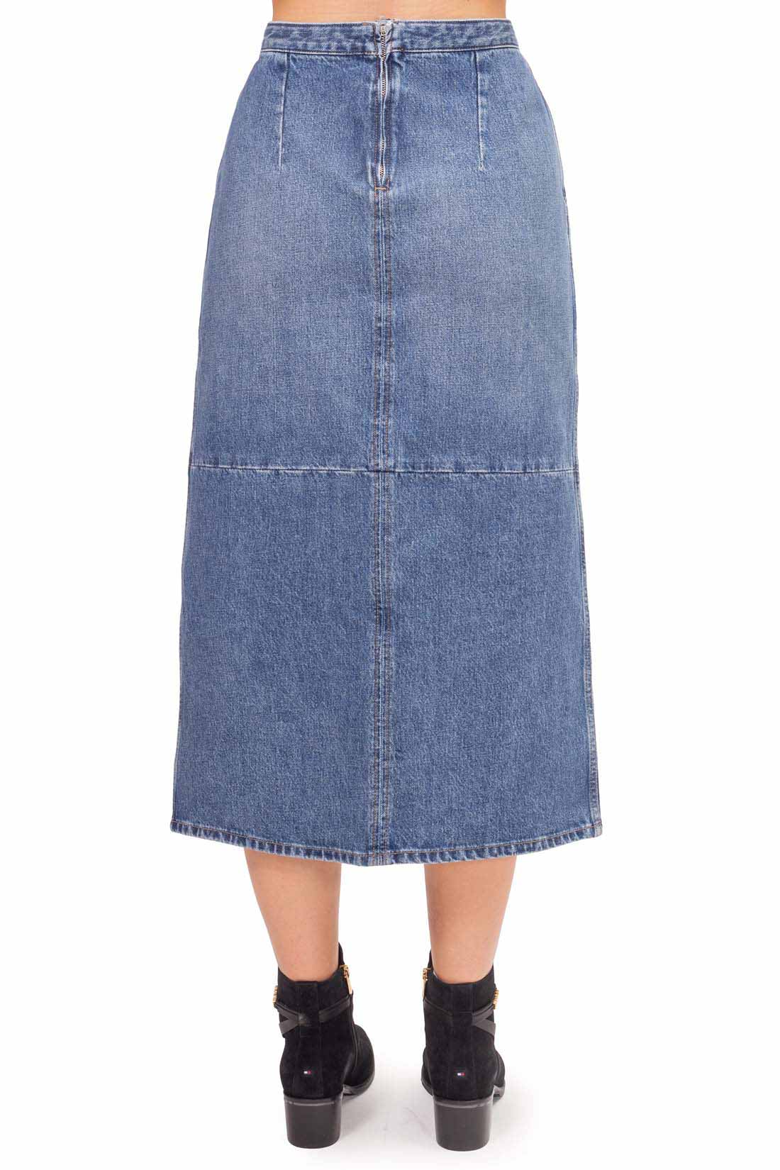 TOMMY HILFIGER - Women's midi skirt with slit-2