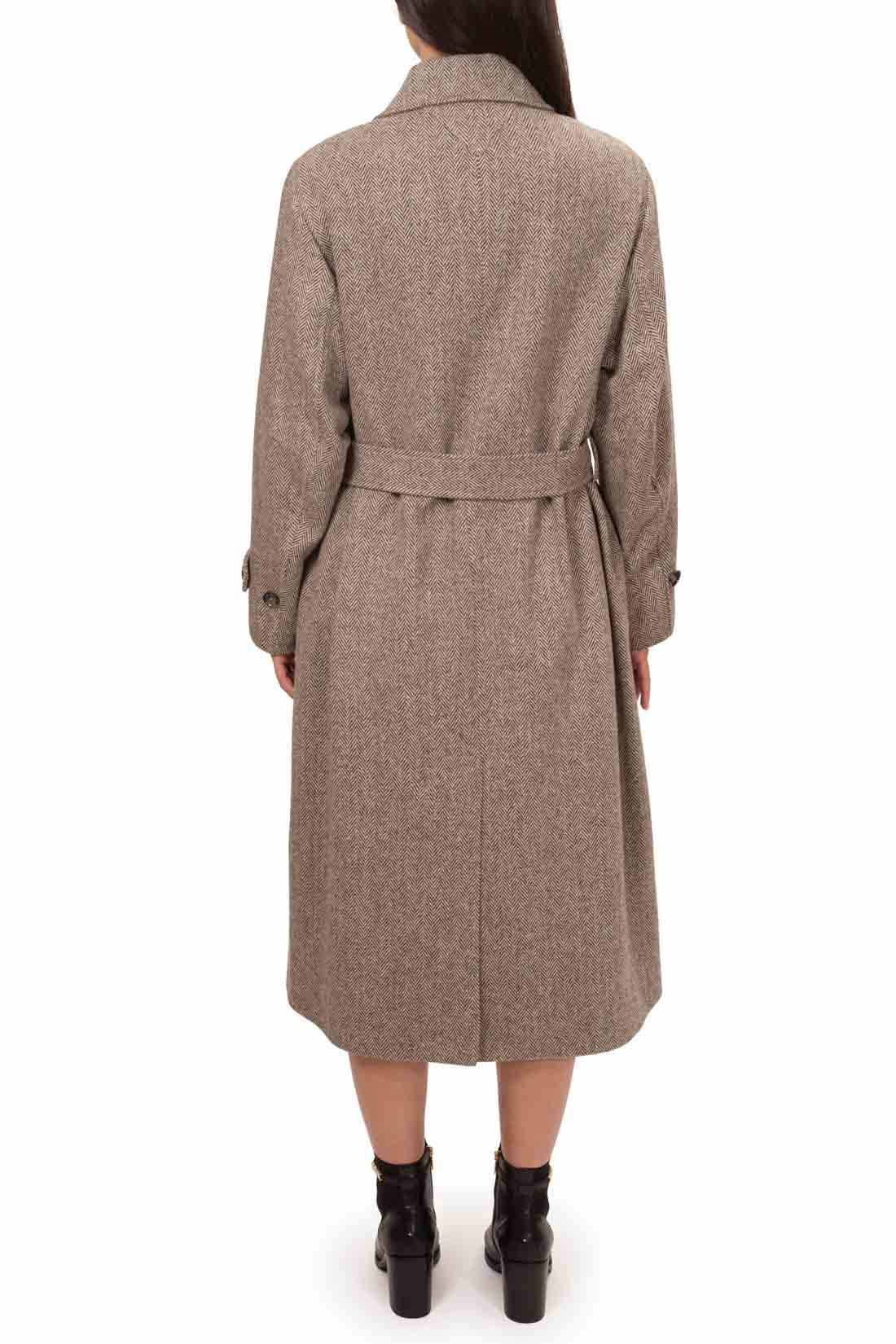TOMMY HILFIGER - Women's oversized trench coat in herringbone wool-3