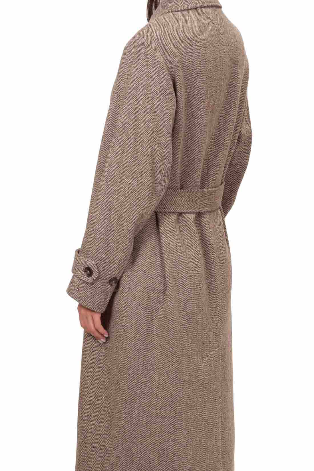 TOMMY HILFIGER - Women's oversized trench coat in herringbone wool-7