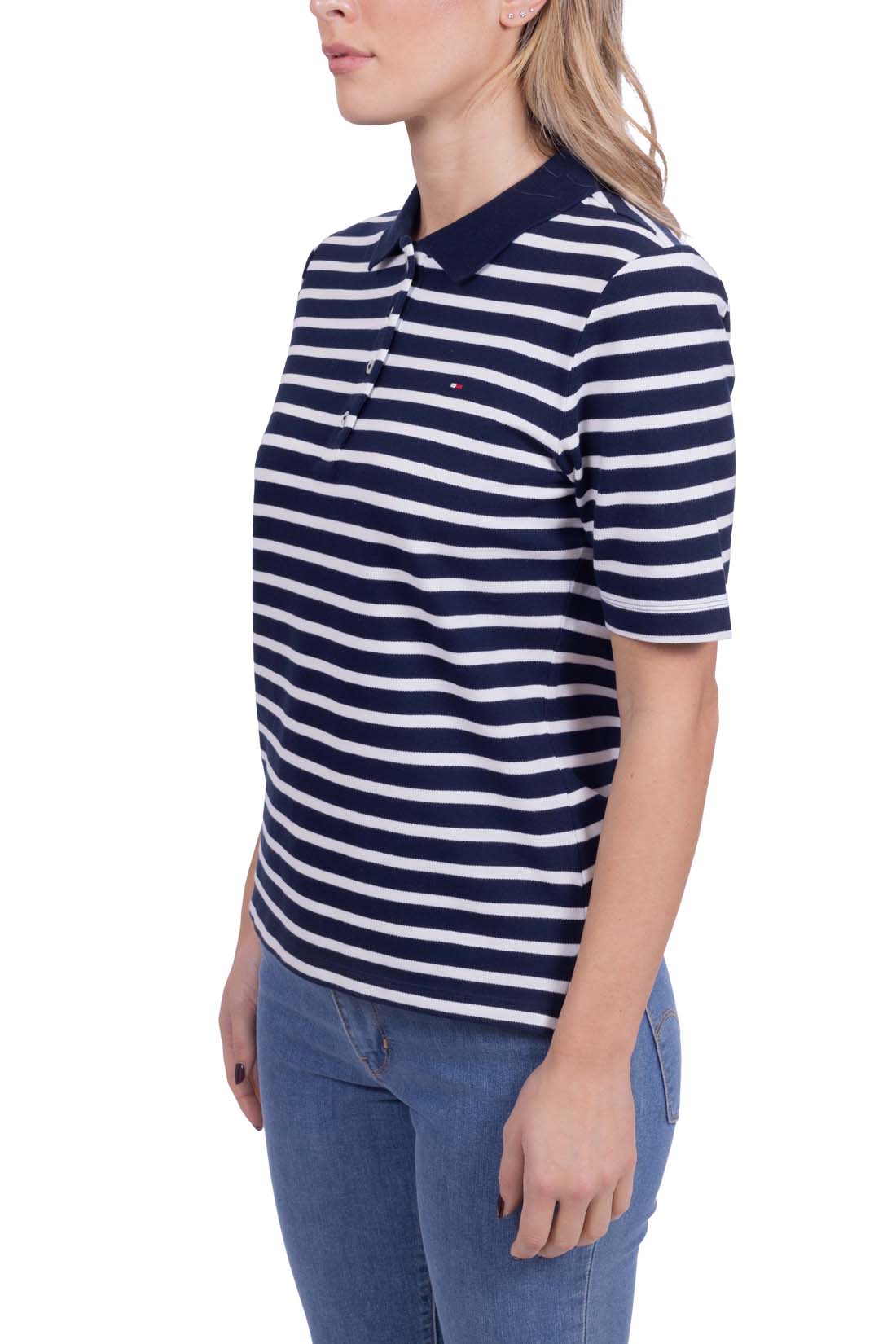 TOMMY HILFIGER - Women's piqué 1985 Collection polo shirt  - Size L-21