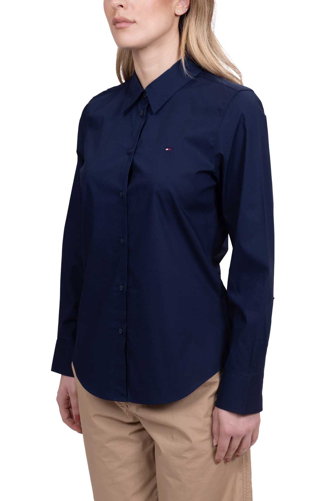TOMMY HILFIGER - Women's regular poplin shirt  - Size 40-1