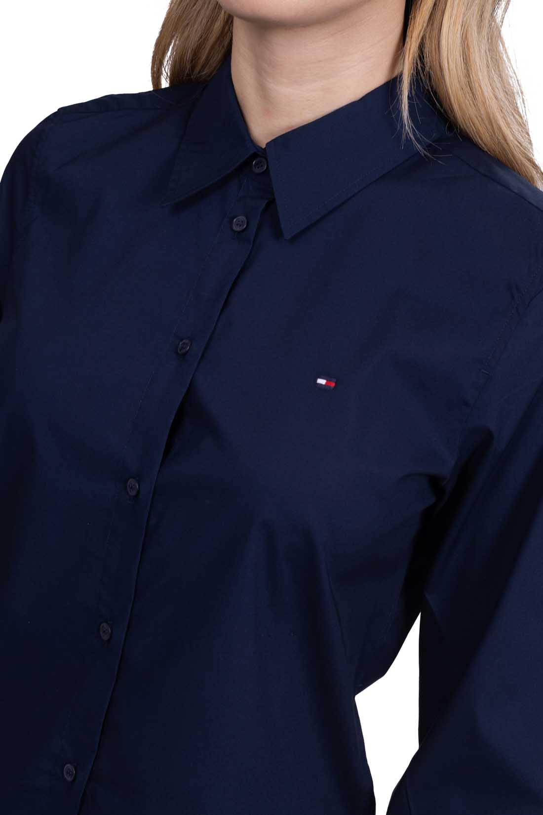 TOMMY HILFIGER - Women's regular poplin shirt  - Size 40-0