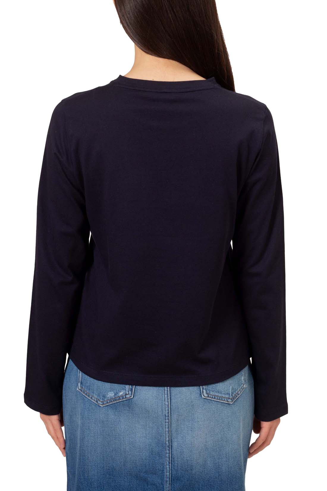 TOMMY HILFIGER - Women's logo T-shirt with long sleeves-2
