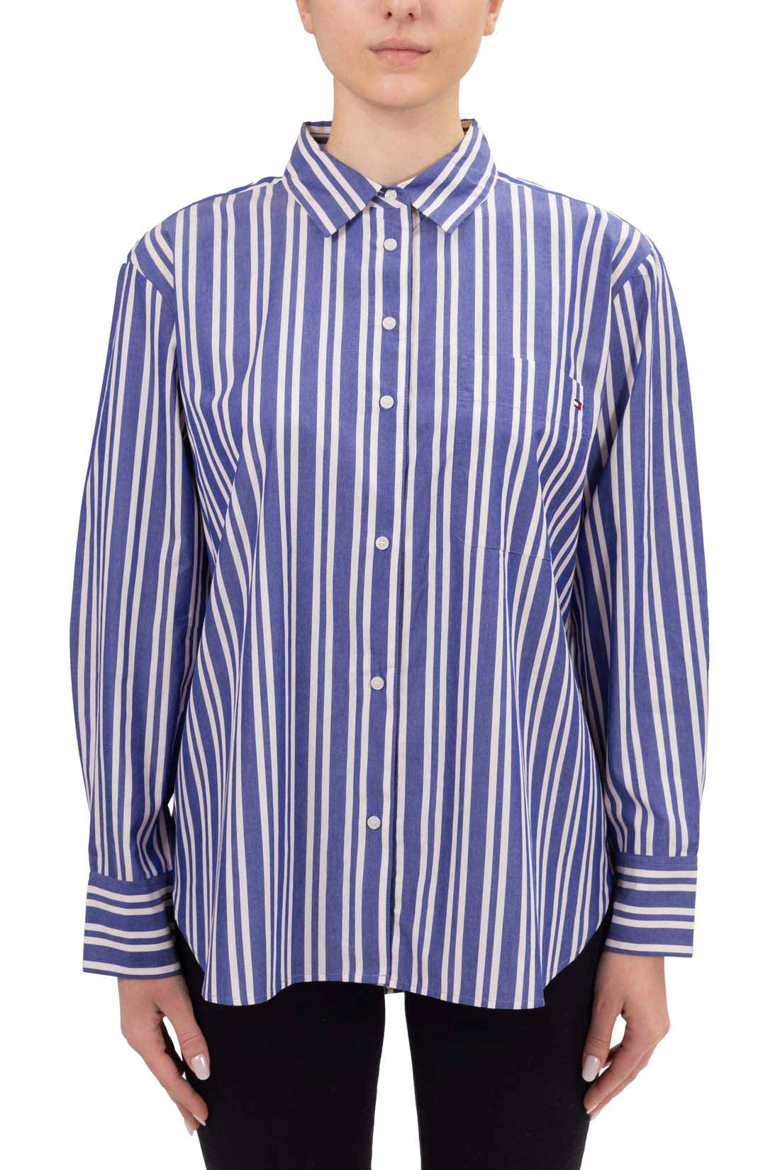 TOMMY HILFIGER - Women's oversized poplin shirt-7