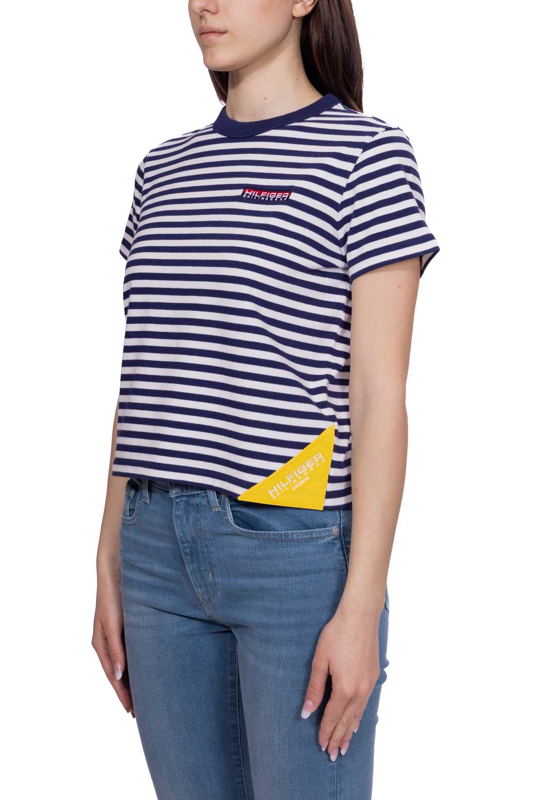 TOMMY HILFIGER - Women's relaxed striped Hilfiger Sailing T-shirt-5