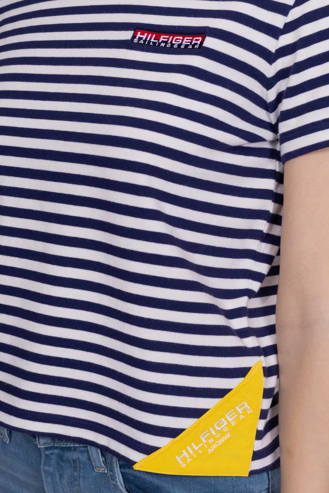 TOMMY HILFIGER - Women's relaxed striped Hilfiger Sailing T-shirt-8