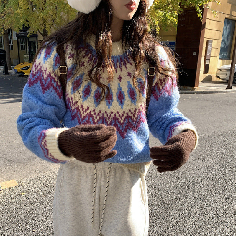 New Younger College Style Pullover Sweater For Women-1