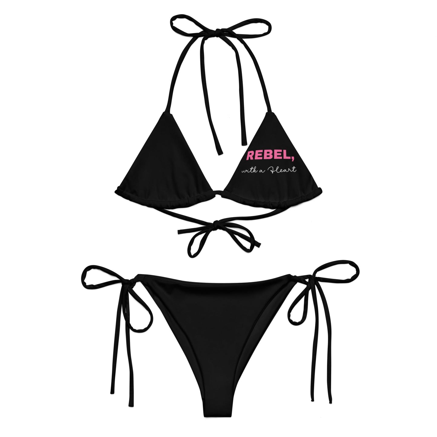 All-over print recycled string bikini-0