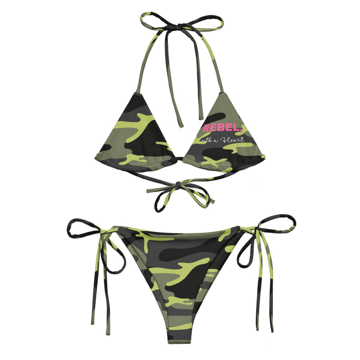 All-over print recycled string bikini-0