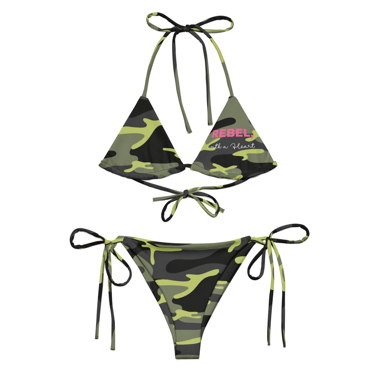 All-over print recycled string bikini-0