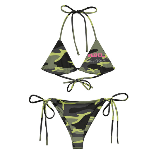 All-over print recycled string bikini-0