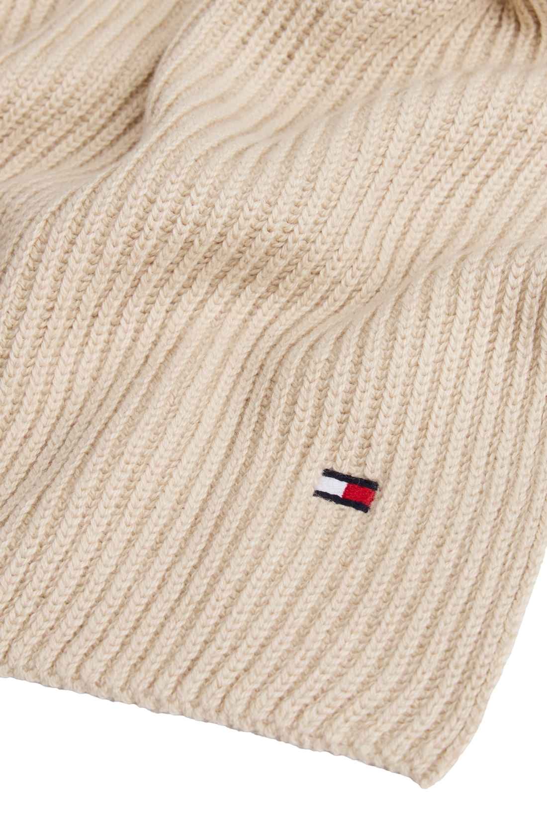 TOMMY HILFIGER - Men's ribbed scarf with logo  - Size OS-7