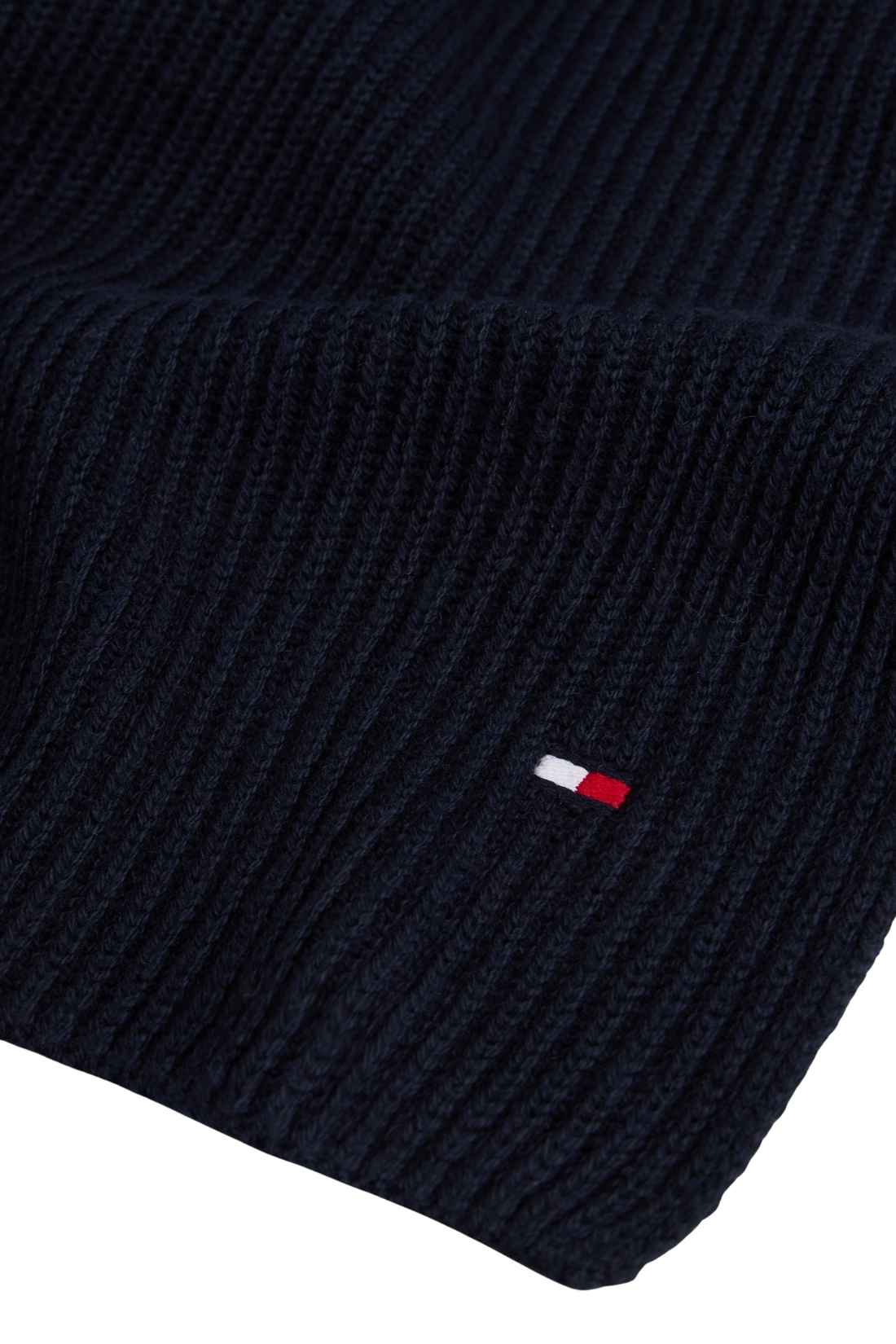 TOMMY HILFIGER - Men's ribbed scarf with logo  - Size OS-3