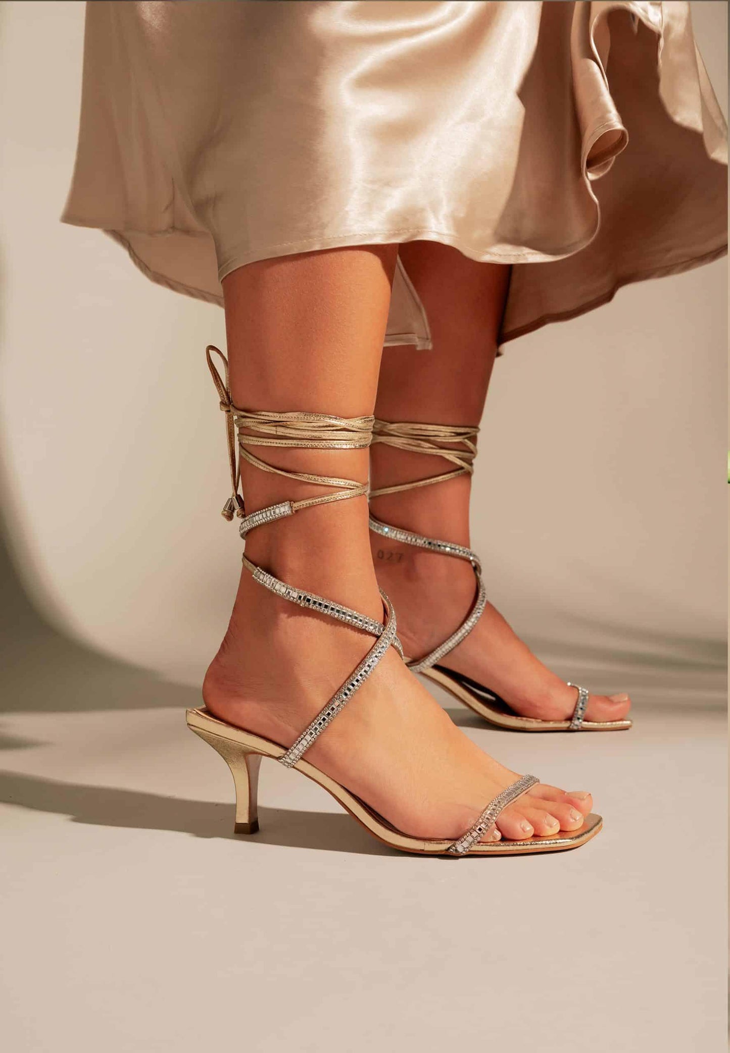 Aroeira Silver Leather Sandals – 8cm Heel-1