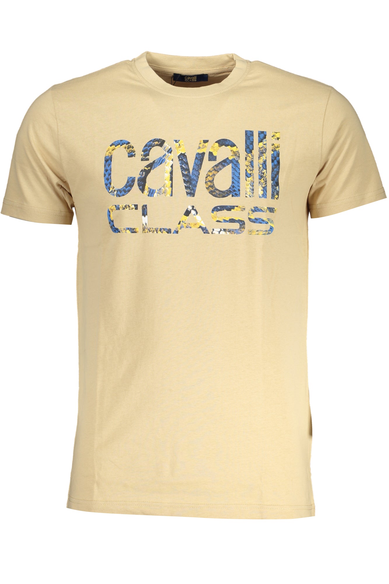 CAVALLI CLASS MEN'S SHORT SLEEVED T-SHIRT BEIGE-0