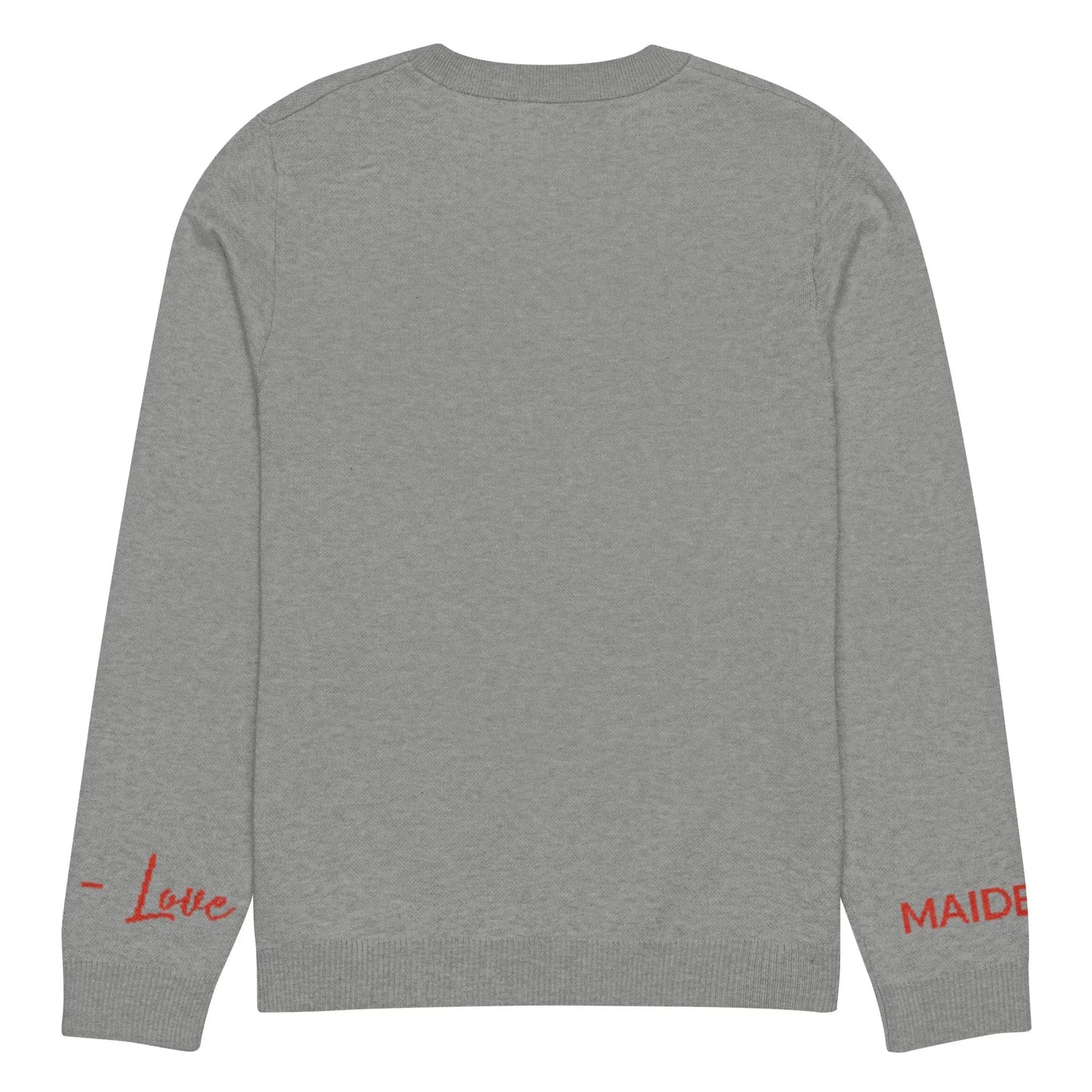 Heart - Knitted crew neck sweater GREY | crew neck knitted sweater-1