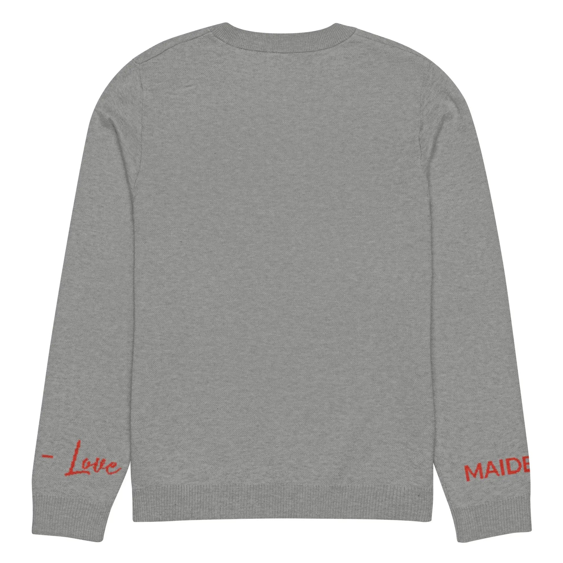 Heart - Knitted crew neck sweater GREY | crew neck knitted sweater-1