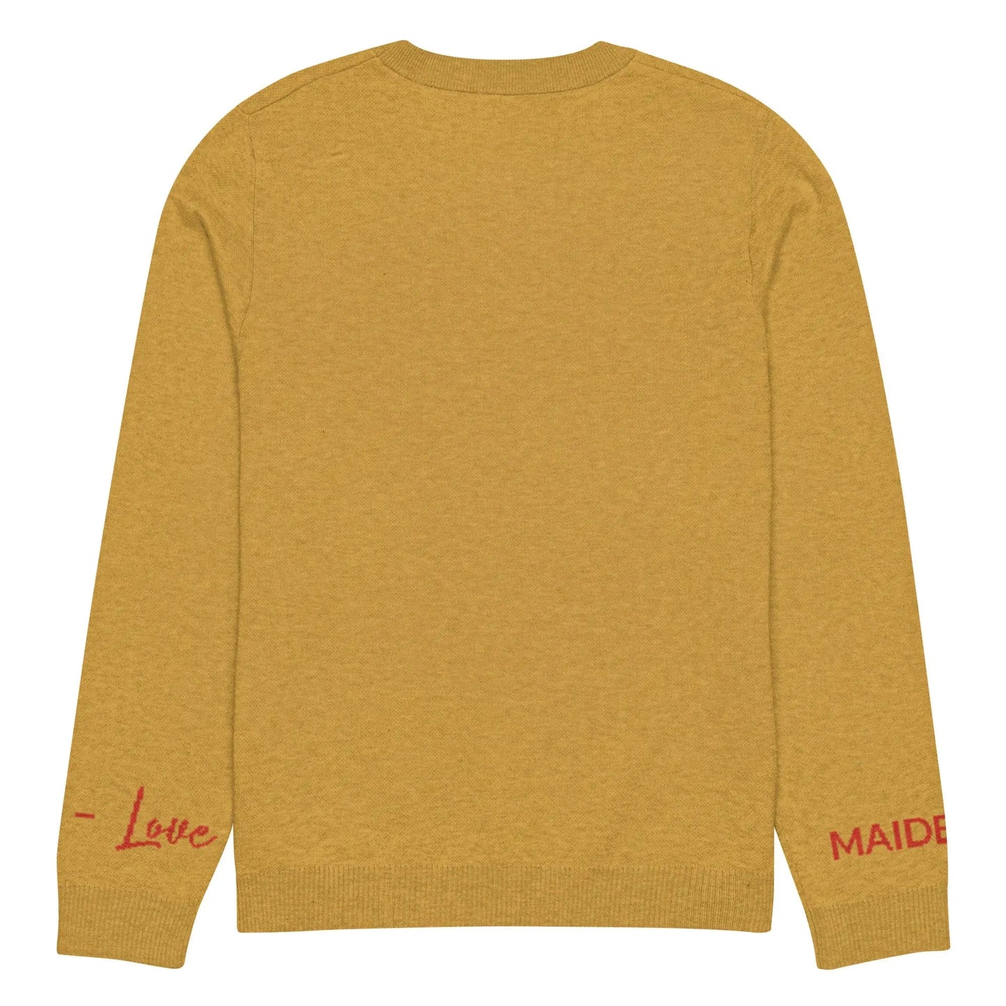 Heart - Knitted crew neck sweater MUSTARD-1