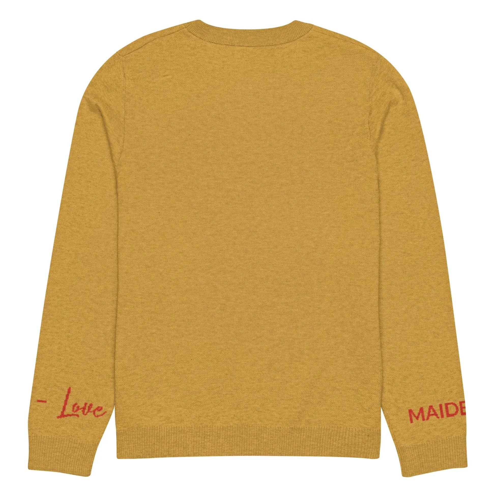 Heart - Knitted crew neck sweater MUSTARD-1
