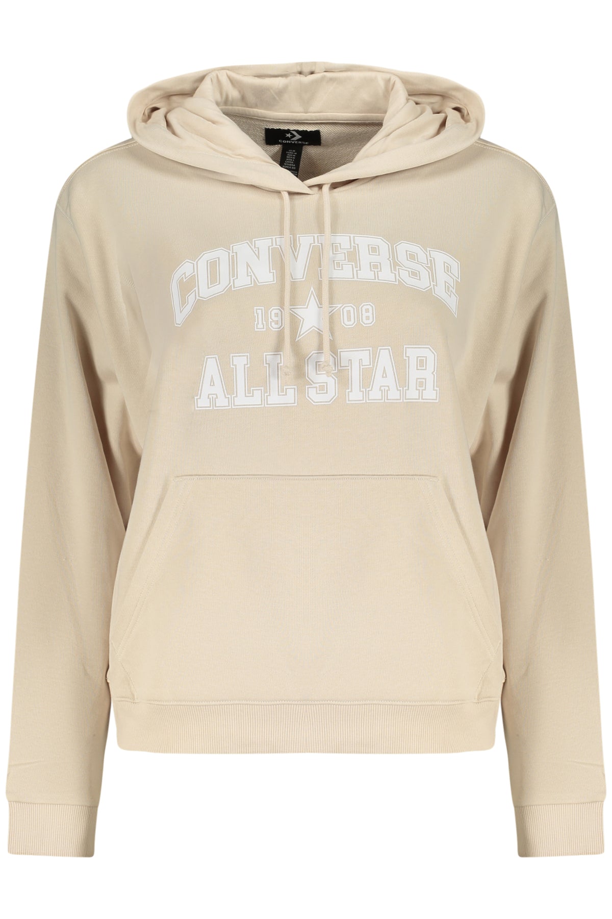 Converse Women's Zip-Up Hoodie in Beige-0