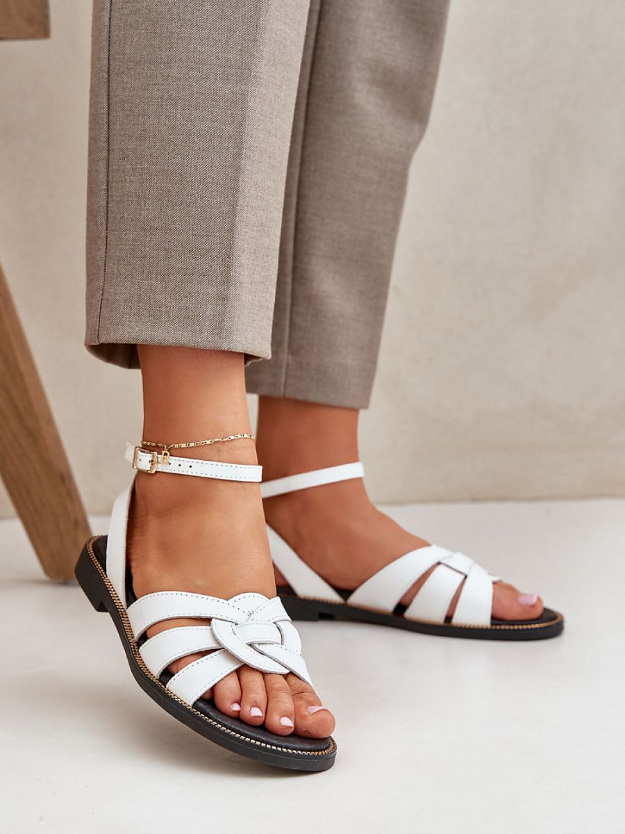 Step in style sandaler til kvinder – flade lædersandaler