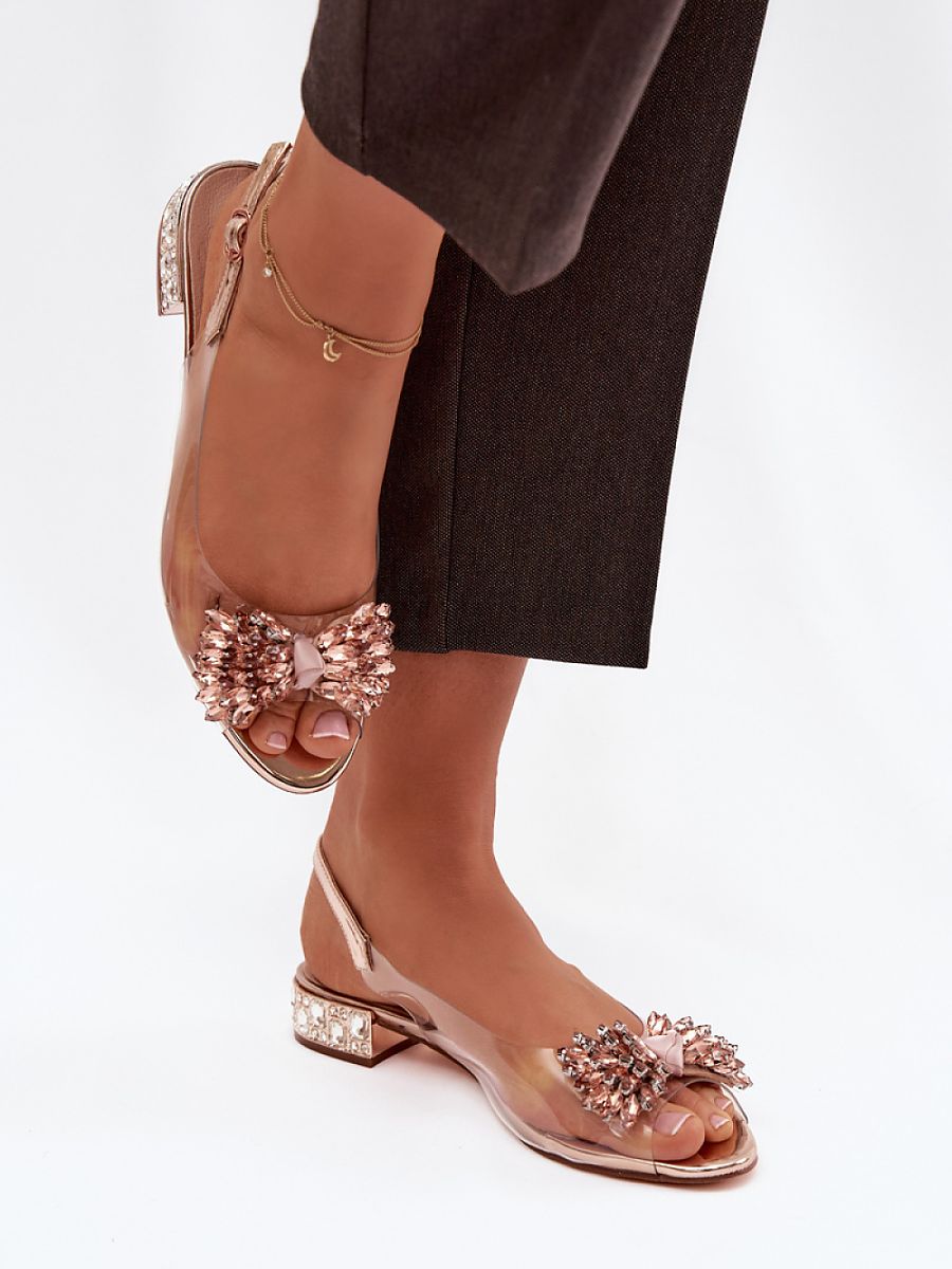 Step in Style sandaler til kvinder – transparente med krystaller