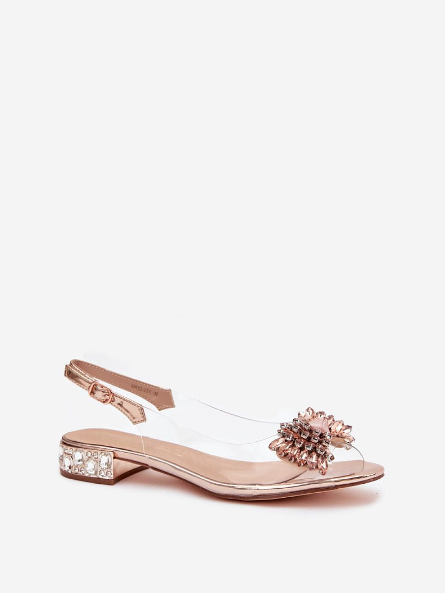 Step in Style sandaler til kvinder – transparente med krystaller