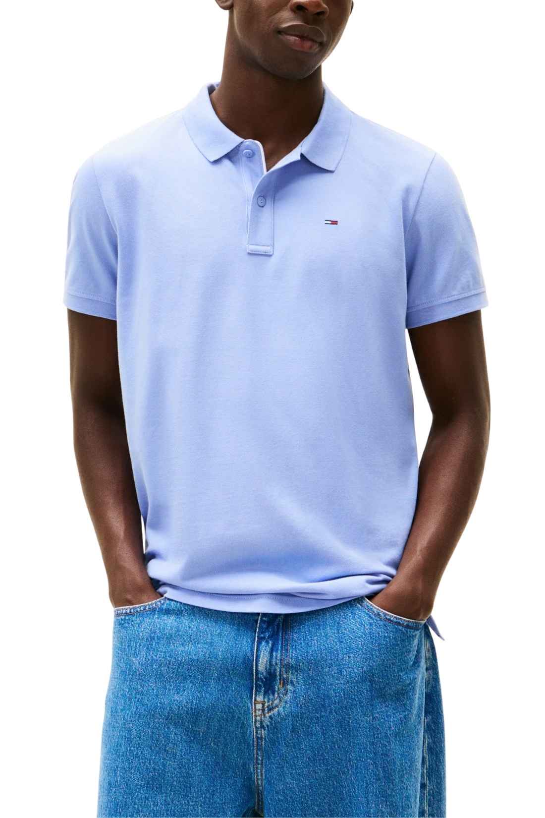 TOMMY JEANS - Men's slim piquet polo shirt  - Size XL-8