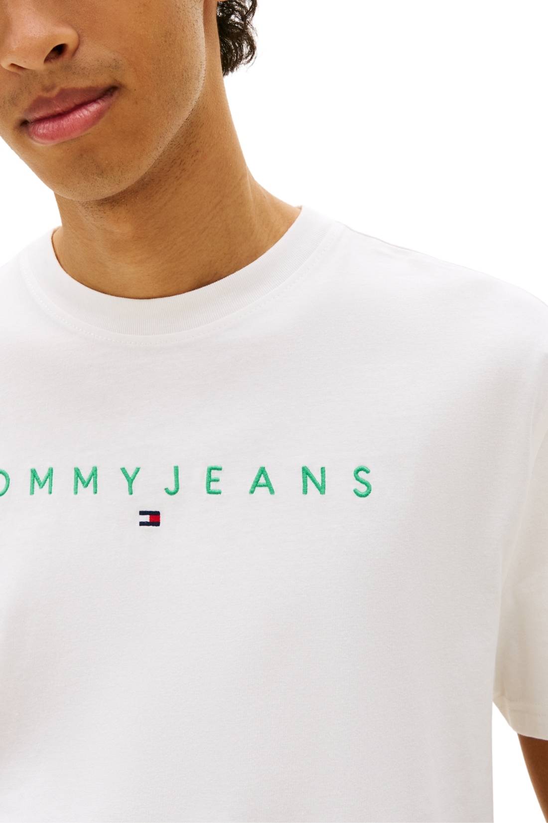 TOMMY JEANS - Men's T-shirt with linear logo  - Size XL