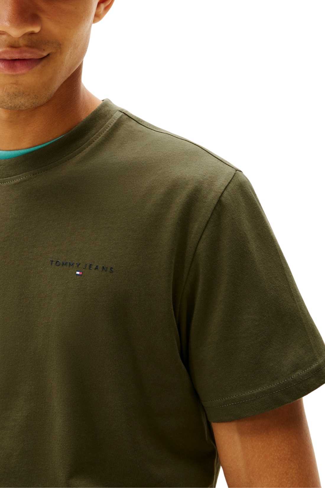 TOMMY JEANS - Men's T-shirt with linear logo  - Size XXL