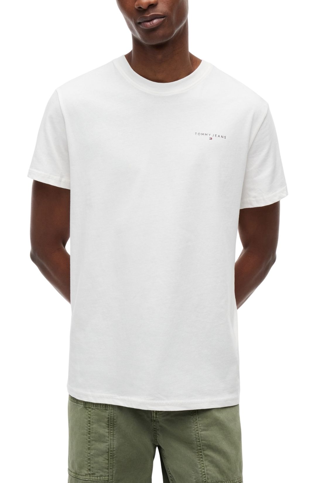 TOMMY JEANS - Men's T-shirt with linear logo  - Size XXL