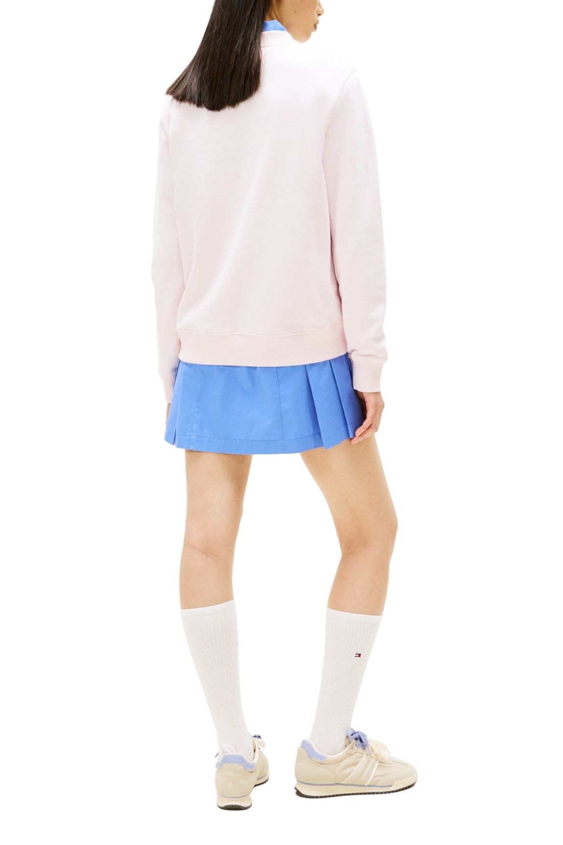 TOMMY JEANS - Women's summer crewneck sweatshirt with logo  - Size L-6
