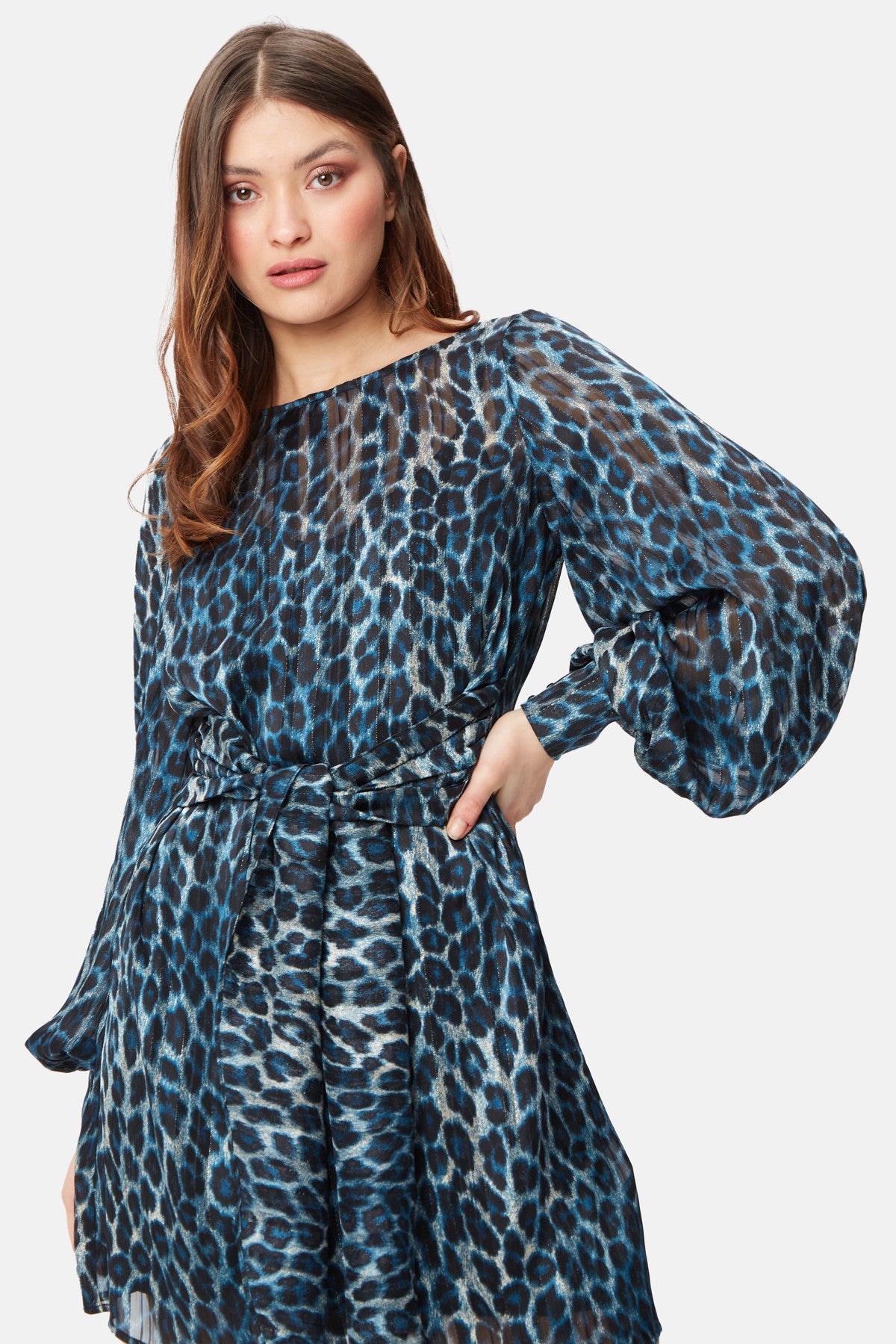 Μίντι ίσια γραμμή casual all day dress φόρεμα με μισάνοιχτη πλάτη-2