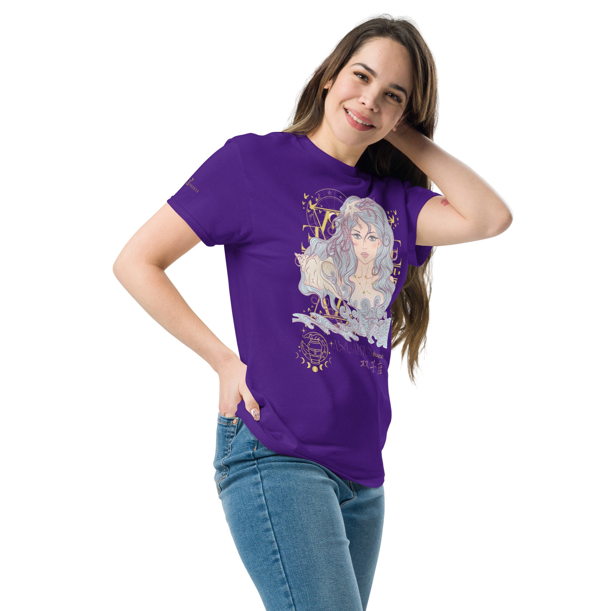 Aquarius ♒ Women's T-shirt from the zodiac circle-13