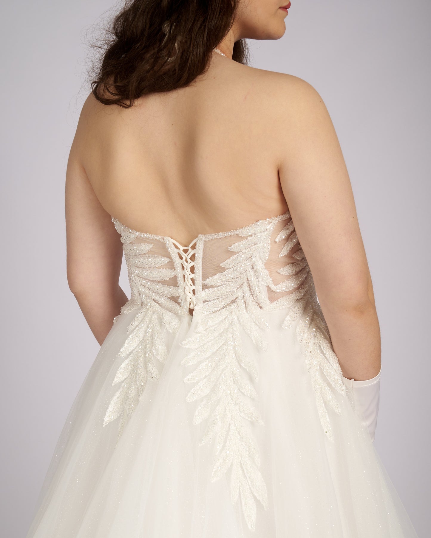 Danai Hand Beaded Crystal Bustier νυφικά φορεματα-3