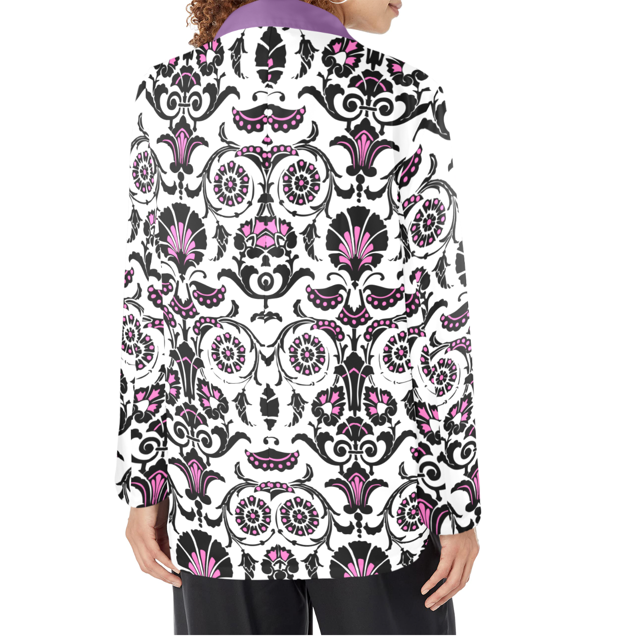 Flowers of Santorini  Women's Blazer-2