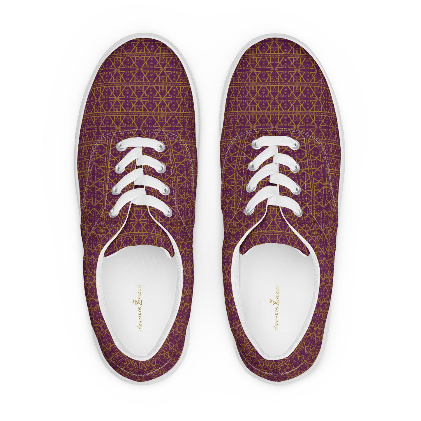 Purple Women's Lace-Up Waterproof Canvas Shoes with Anatomical Sole-12