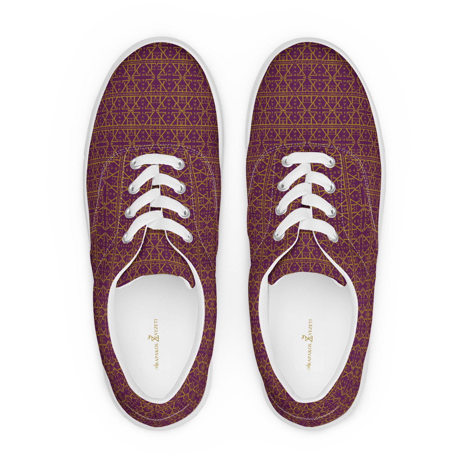 Purple Women's Lace-Up Waterproof Canvas Shoes with Anatomical Sole-12