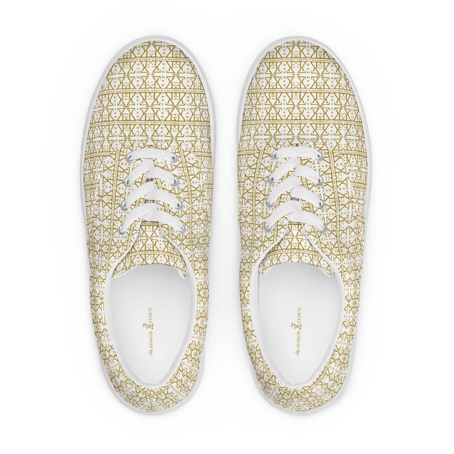 White Women's Lace-Up Shoes Waterproof Canvas with Anatomical Sole-27