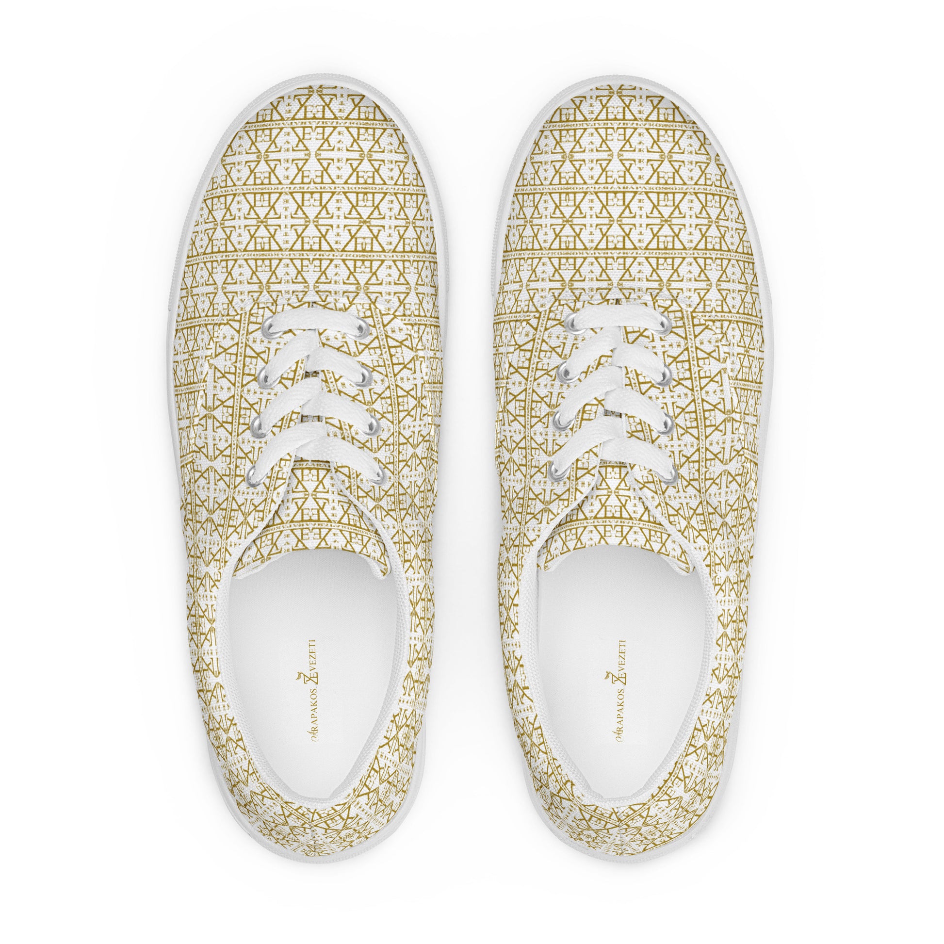 White Women's Lace-Up Shoes Waterproof Canvas with Anatomical Sole-27